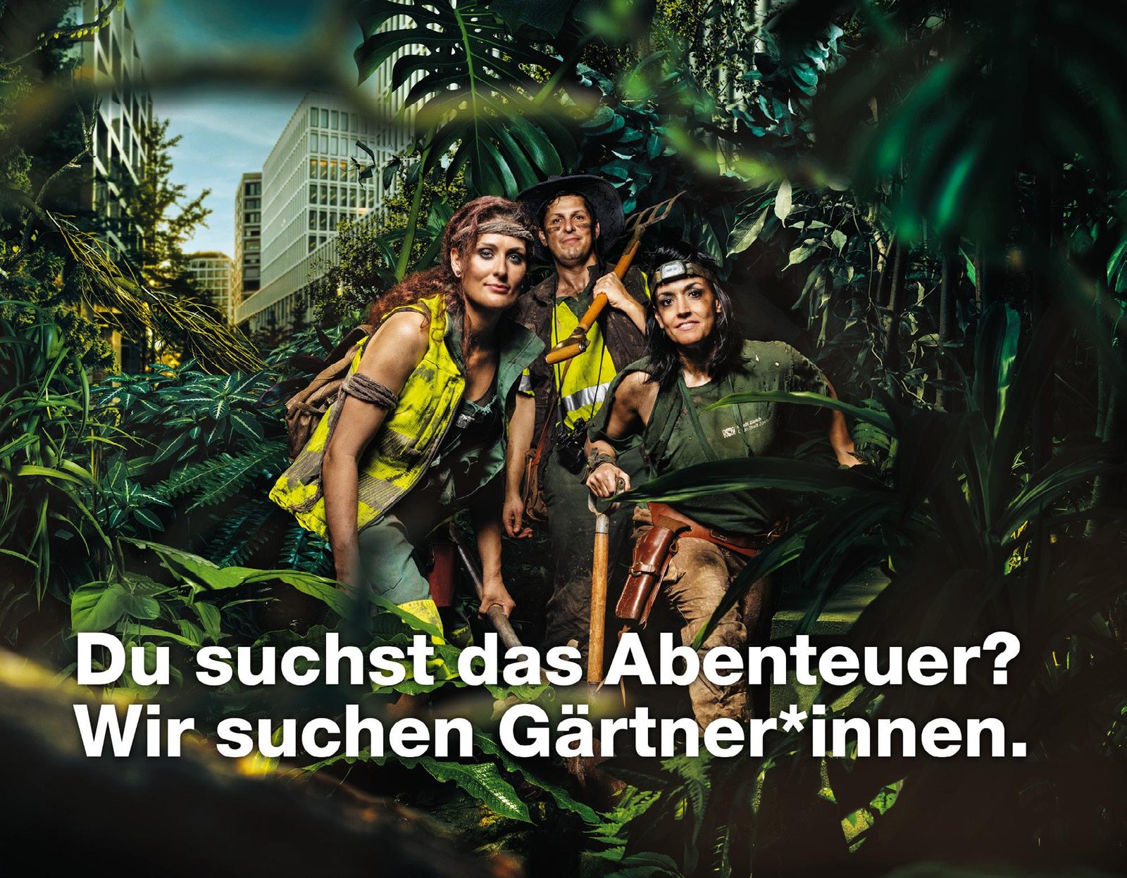 Grün Stadt Zürich Abenteurer: Team im Dschungel-Set